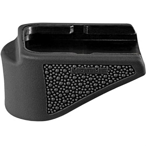 Verbessere die Ergonomie deiner Glock 26 mit dem HOGUE OverMolded Grip Extension Pad, das zusätzlichen Halt und Schutz für dein Magazin bietet.
