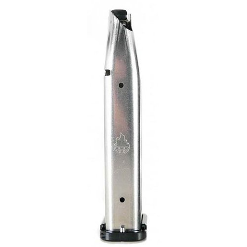 Die ATLAS GUNWORKS PREMIUM COMPETITION 9MM LUGER Magazine bieten 23 Schuss, sind aus Edelstahl, haben einen +18% Federdruck und sind ideal für 1911 und 2011 Pistolen.