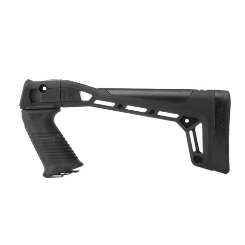 Verwandle deine Remington 870 20-Gauge mit diesem Folding Stock Assembly in eine vielseitige, taktische Plattform. Robuste Bauweise, ergonomischer Griff und platzsparend!