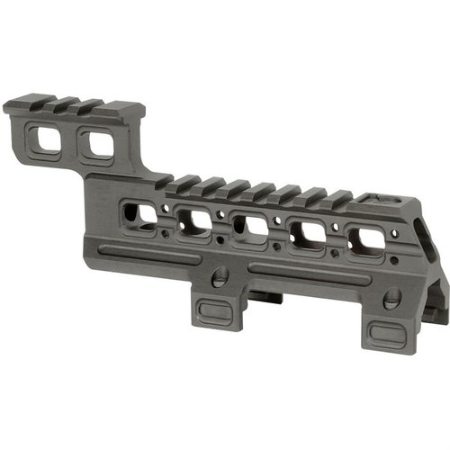 Erhöhe deine HK MP5/MP5K mit dem Midwest Industries Optic Mount für einfache Montage von Rotpunktvisier und Laser, robust und ergonomisch.