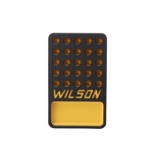 Die WILSON 25-Runden Wiederlade-Trays bieten Platz für 25 Hülsen, einen praktischen Bullet/Primer Cup und sind aus langlebigem HDPE gefertigt - ideal für deine Wiederladearbeiten!