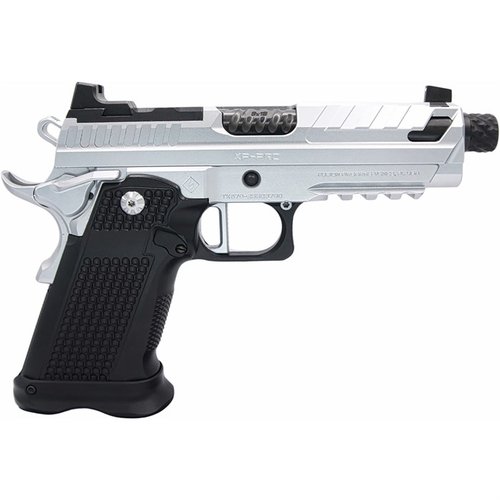 Entdecke die XP PRO™ 9MM Luger: ein robuster, doppelt gestapelter 1911 mit Glock® Magazinkompatibilität, präziser CNC-Bearbeitung und RMR-fähigen Visierungen.