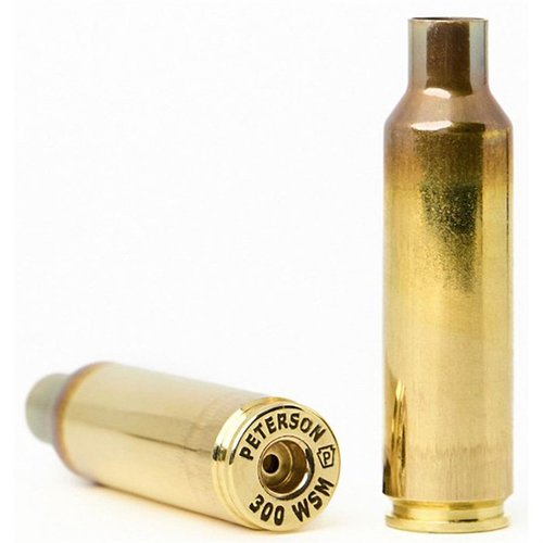 Die Peterson Cartridge 300 WSM Brass bietet match-grade Präzision, außergewöhnliche Haltbarkeit und gleichmäßige Zündungen für präzise Schüsse und lange Lebensdauer.