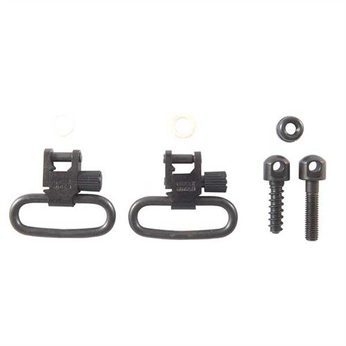 Sichere SS-BL Loop Swivel Set von Uncle Mike's für dein Gewehr. 💪 Mit 2 bläulichen Swivels und Montagezubehör für einfache Handhabung!