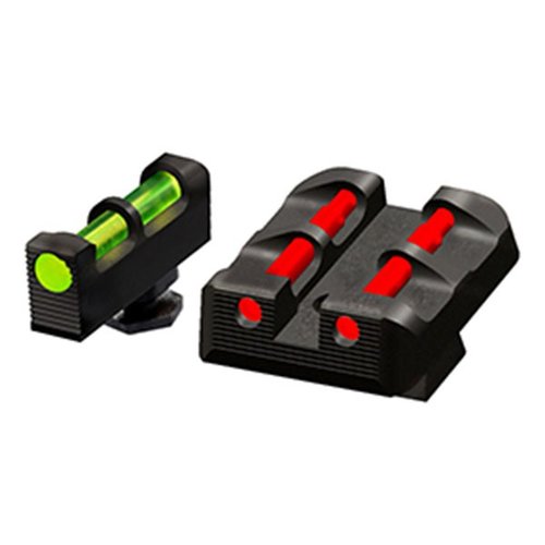 Verbessere dein Schießerlebnis mit dem FIBER OPTIC SIGHT SET für Glock®. 🌟 Helle, langlebige HIVIZ-Visiere für mehr Vertrauen beim Schießen!