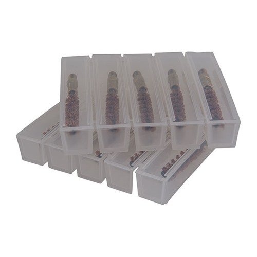 Entferne Ablagerungen schnell mit den OTIS Brass Bore Brushes. 🧼 10er-Pack für .22 Rimfire/.223/5.56MM – für strahlend saubere Läufe!