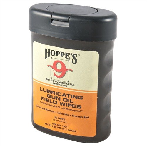 Halte deine Waffen mit HOPPES Lubricating Gun Oil Field Wipes 🧼 in Topform! 50 saugfähige Tücher für effektive Pflege bei jedem Wetter.