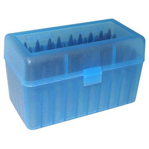 Die FLIP TOP RIFLE AMMO BOX von MTM CASE-GARD bietet unverwüstliche Qualität, einen 25 Jahre garantierten Mechanikscharnier und einen sicheren Snap-Lock-Verschluss.