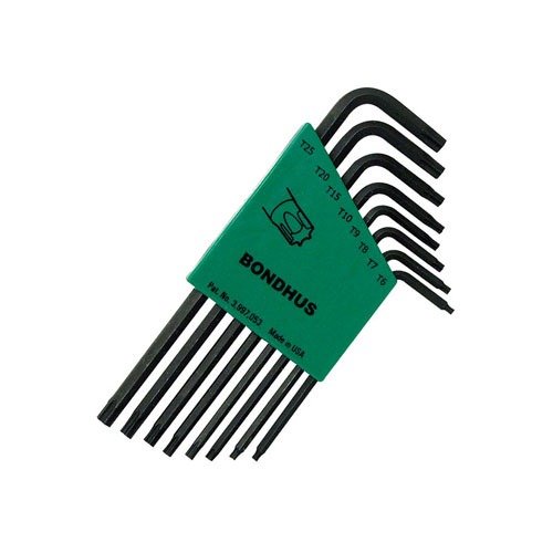 Entdecke das 8 PC TORX WRENCH SET von BONDHUS! 🔧 Ideal für Zielfernrohrmontagen mit einer praktischen Mappe zur Aufbewahrung.