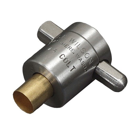 Entdecke den WILSON Q-TYPE PISTOL CASE HOLDER für präzises Trimmen und Reiben. Einfach zu nutzen, perfekt für .44 Special/Mag! 🔧