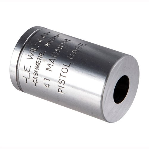 Überprüfe präzise die Abmessungen deiner 41 Remington Magnum Hülsen mit dem WILSON Pistol Max Case Gage. 🔧 Ideal für sicheres Wiederladen!