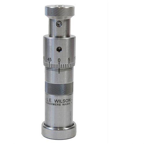 Entdecke die L.E. Wilson Micrometer Top Bullet Seater für 222 Remington. Präzise Einstellungen und robuste Bauweise machen das Reloading zum Kinderspiel! 🔧