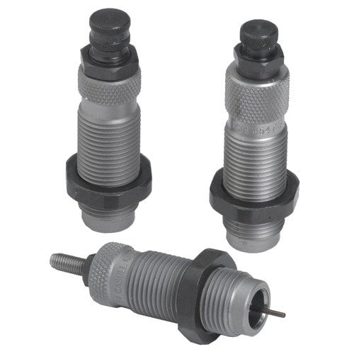 Entdecke das RCBS 3-DIE CARBIDE ROLL CRIMP SET für 357 Magnum und 38 Special. 🔧 Perfekt für präzises Nachladen ohne Fetten!
