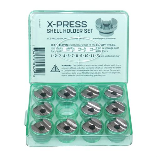 Entdecke das X-PRESS SHELLHOLDER SET von Lee Precision! 🎯 11 Halter für über 115 Patronen – perfekt für deine App-Presse!