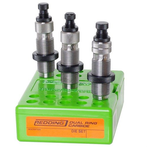 Entdecke das DUAL RING CARBIDE SIZING DIE SET für 44 Magnum 🔧 von Redding. Perfekte Passform, längere Lebensdauer und bessere Genauigkeit!