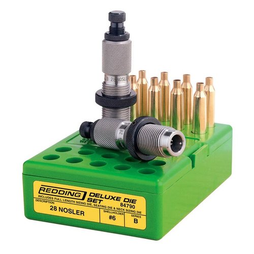 Entdecke das DELUXE 3-DIE SET von REDDING für 28 Nosler! 🎯 Präzise, langlebig und perfekt für deine Munition. Hol dir die Qualität, die du verdienst!