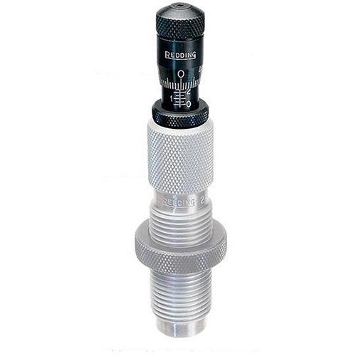 Der Redding FLAT BULLET SEATING MICROMETER ist ein einfacher Ersatz für Seat Plugs und ermöglicht präzises Setzen von Flachgeschossen in verschiedenen Kalibern.