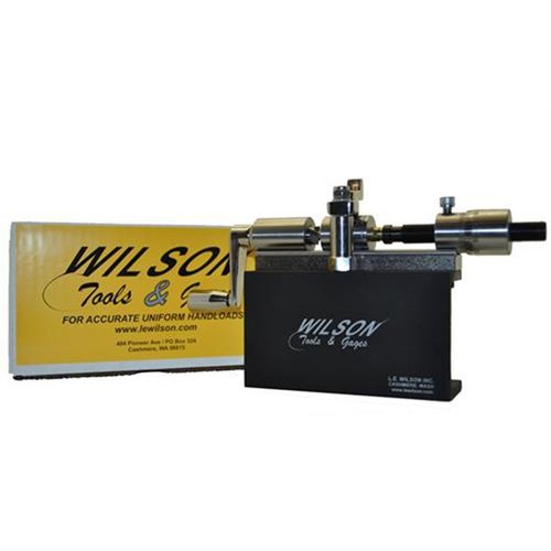 Entdecke das L.E. Wilson .50 BMG Microstop Case Trimmer Kit für präzises Trimmen 🔧 und perfekte Ergebnisse beim Wiederladen von Hülsen!