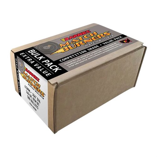 Entdecke die Barnes Match Burner 6.5mm (0.264") Geschosse für präzise Schüsse 🎯. Ideal für Wettkämpfe und tägliches Plinking! 500/Box.
