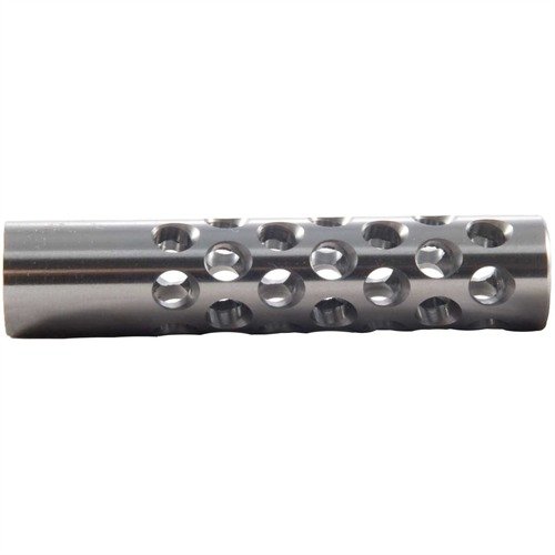 Entdecke den SHREWD #01 Muzzle Brake für 22 Kaliber. 🚀 Reduziere Rückstoß und Mündungsheben mit 42 Ports für optimale Kontrolle!
