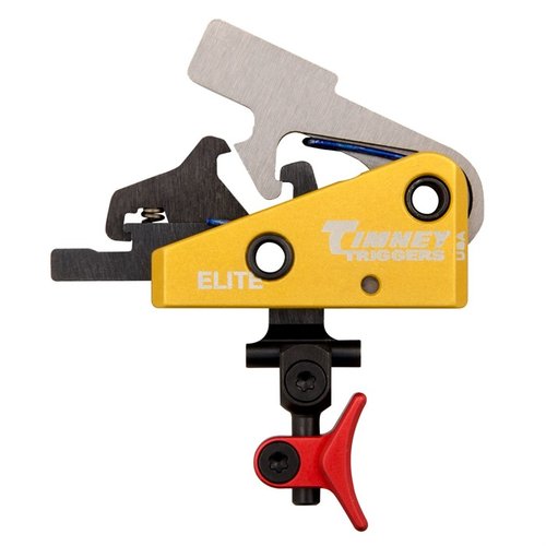 Erlebe den Timney Calvin Elite Trigger für AR-15! 🎯 Anpassbare Abzugsschuhe und 1,5 lb Gewicht für präzise Schüsse. Hol dir deinen jetzt!