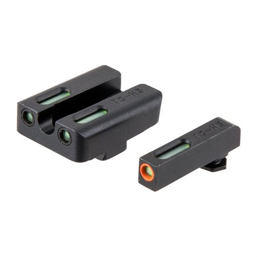 Entdecke die TFX Pro Sichtsets für Glock® ✨ – ideal für Dienst und Militär. Tritium und optische Fasern bieten optimale Zielerfassung!