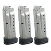 Die M&P Shield 9mm Magazine von Smith & Wesson bieten eine Kapazität von 7 oder 8 Runden, sind aus Stahl gefertigt und haben eine erweiterte Basis für besseren Grip.