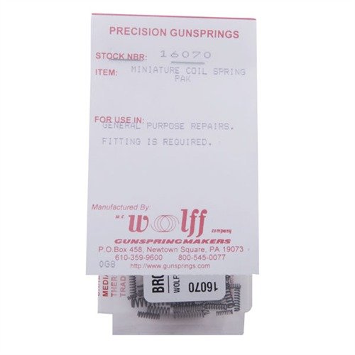 Entdecke das MINIATURE COIL SPRING PAK von WOLFF! 🛠️ 50 Miniatur-Spiralfedern für Feuerwaffen in verschiedenen Größen. Ideal für deine Projekte!