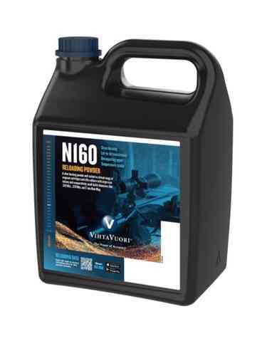 Das Vithtavuori NC Pulver N160 bietet eine hervorragende Leistung und Konsistenz für präzises Laden, ideal für Sportschützen und Jäger.