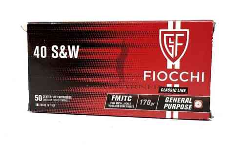 Die Fiocchi .40 S&W FMJTC 170gr/11g bietet hervorragende Präzision und Zuverlässigkeit, ideal für Training und Wettkämpfe. Perfekt für jeden Schützen!