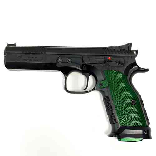 Die CZ 75 Tactical Sport 2 in Racing Green bietet präzise Schüsse, ergonomisches Design und eine hohe Magazinkapazität für optimale Leistung beim Schießen.