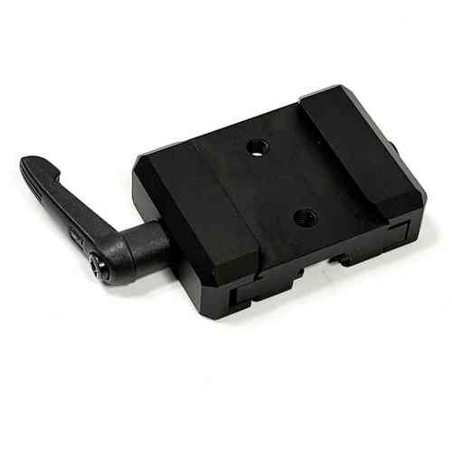 Der Fortmeier Zweibein Adapter für ARCA Rail / RRS-Rail ermöglicht dir eine schnelle und stabile Montage deiner Zweibeine für präzises Schießen.