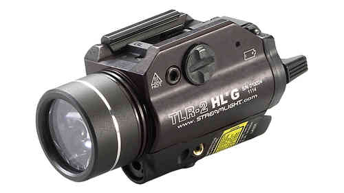 Die Streamlight TLR-2 HL G LED Lampe mit grünem Laser bietet dir eine hohe Helligkeit, präzise Zielerfassung und einfache Montage für deine Waffe.