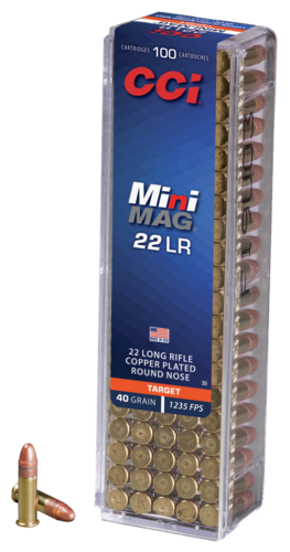 CCI Munition Kal.:22lr. HS Mini Mag 40Grain CPRN 100Stk. Packung