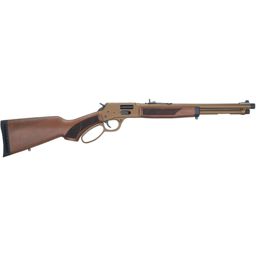 Kompakte Henry H12 Explorer Lever Action Carbine in .357 Magnum / .38 Special mit 16,5" Lauf, 7-Schuss-Kapazität, Burnt Bronze Cerakote und vorbereitetem System für Optikmontage.
