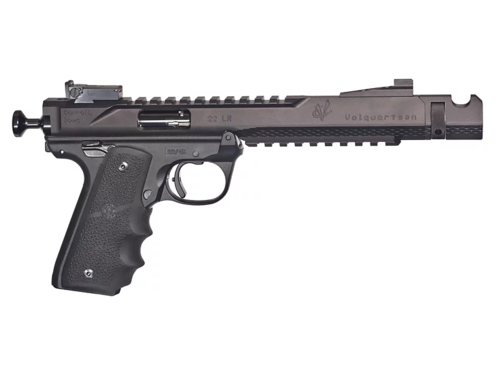 Volquartsen Black Mamba .22 LR Pistole mit 6" Matchlauf, LLV Competition Upper, Single-Port Compensator und 2.25 lb Match-Abzug. Wettkampf-Randfeuerpistole auf Ruger MK IV 22/45 Basis.