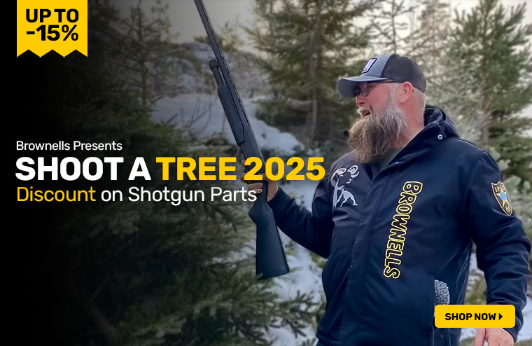 shoot a tree and save 15% on shotgun parts